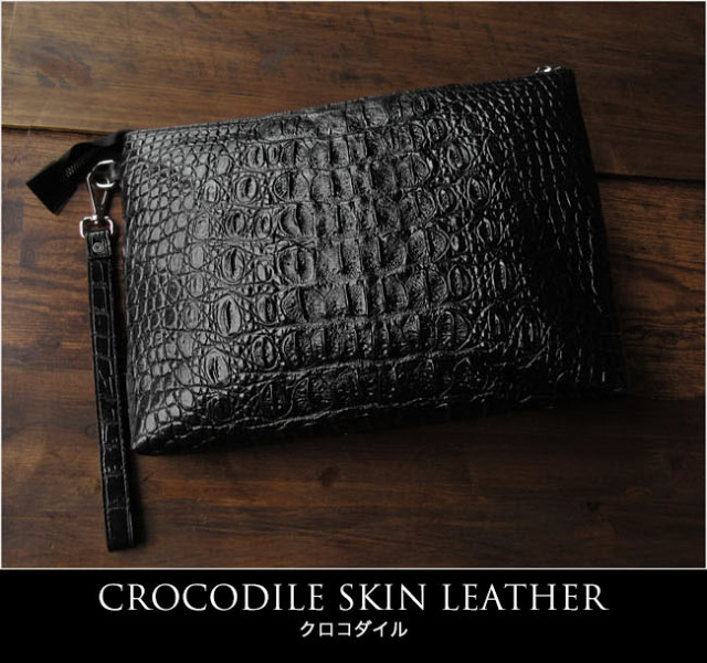 クロコダイル ワニ革 クラッチバッグ セカンドバッグ ハンドバッグ  