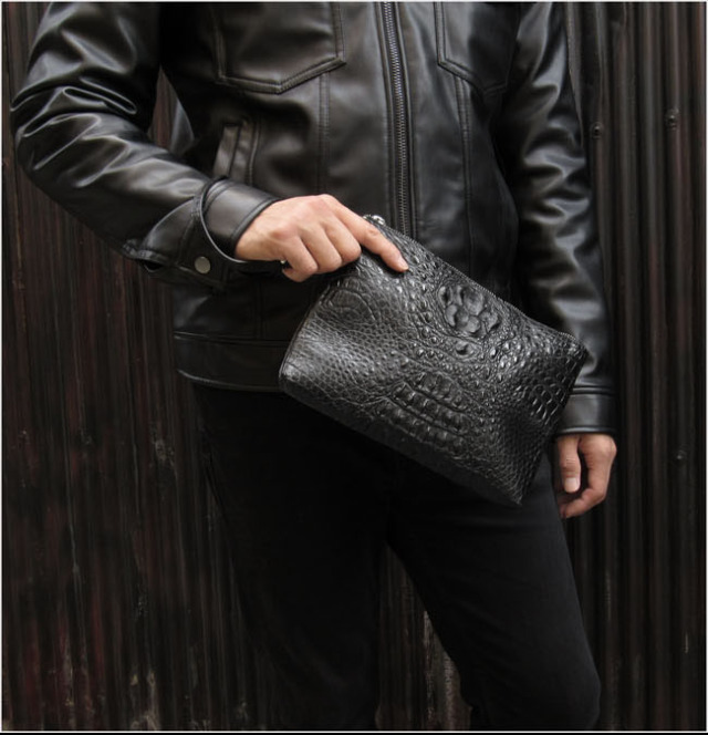 GENUINE カイマンクロコダイル ハンドバッグ （クロコダイル セカンド  