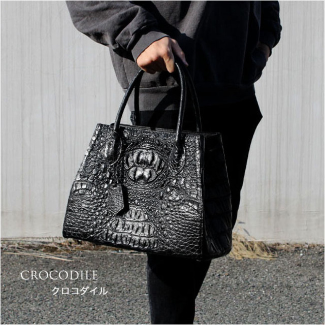 SIAMNESS シャムネス トートバッグ ハンドバッグ クロコダイル ワニ革 