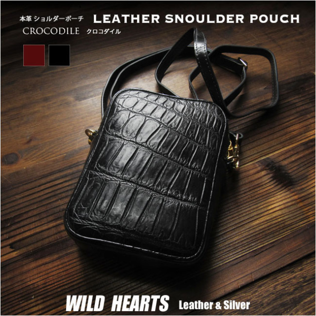 シャムネス クロコダイル ショルダーポーチ サコッシュ ショルダー  