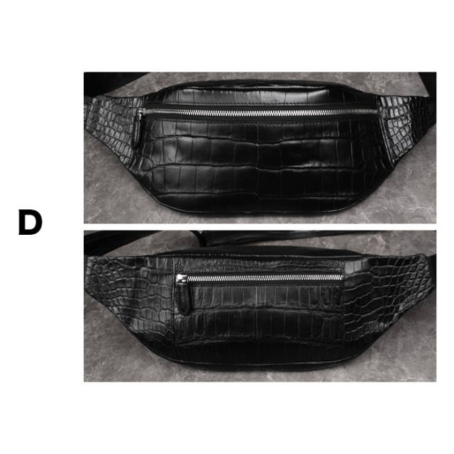 クロコダイル ボディバッグ スリング ショルダーバッグ 斜め掛け