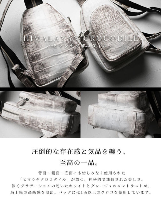 【新品】HCPマットクロコダイル　ホワイト　ハンドバック　ショルダーバック　白 楽天市場】ヒマラヤクロコダイル ハンドバッグ 2way ミニ 小さめ
