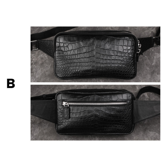 クロコダイル 本革 斜めがけ バッグ ボディバッグ ワニ革 バッグ