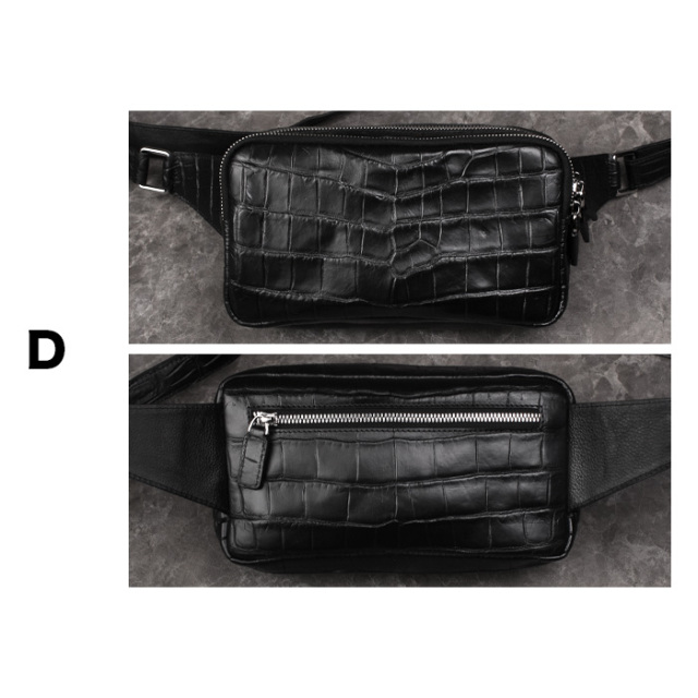 クロコダイル 本革 斜めがけ バッグ ボディバッグ ワニ革 バッグ