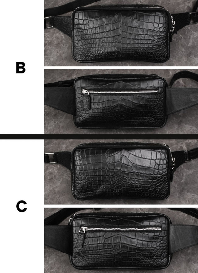 クロコダイル 本革 斜めがけ バッグ ボディバッグ ワニ革 バッグ