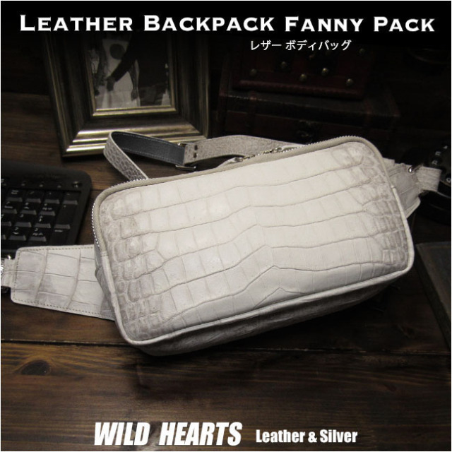 ヒマラヤクロコダイル 本革 斜めがけ ボディバッグ ワニ革 バッグ