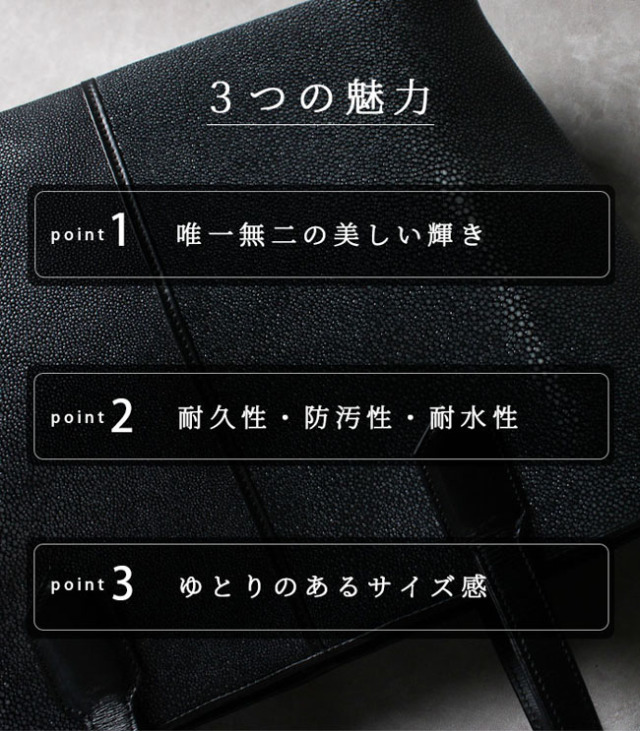 スティングレイ エイ革 ガルーシャ トートバッグ レザー バッグ 本革