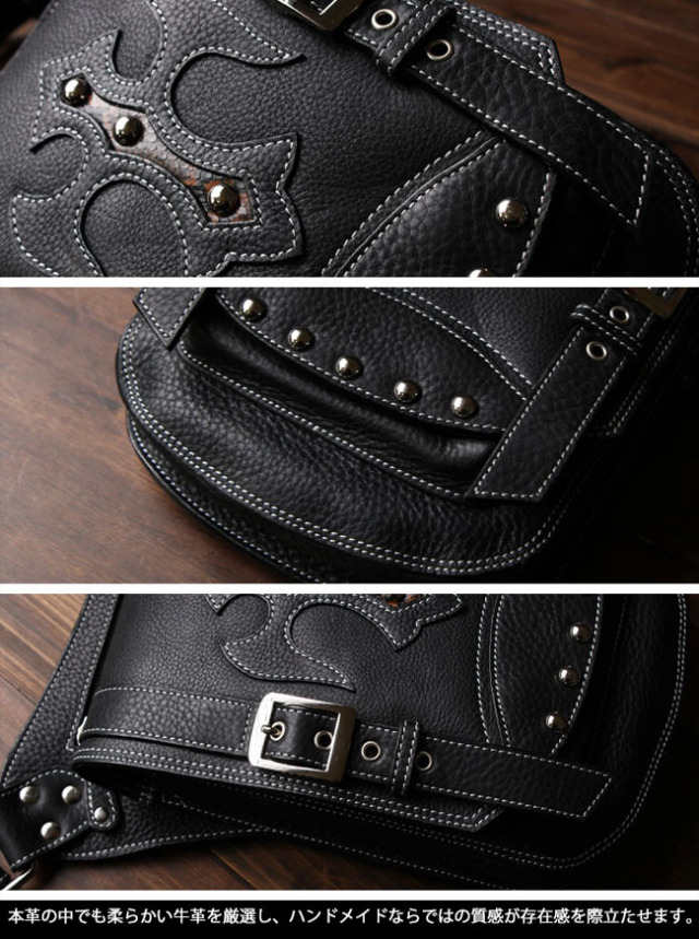 ブラックレザーメッセンジャーバッグ メンズ 本革 ショルダーバッグ メッセンジャーバッグ 斜め掛けバッグ