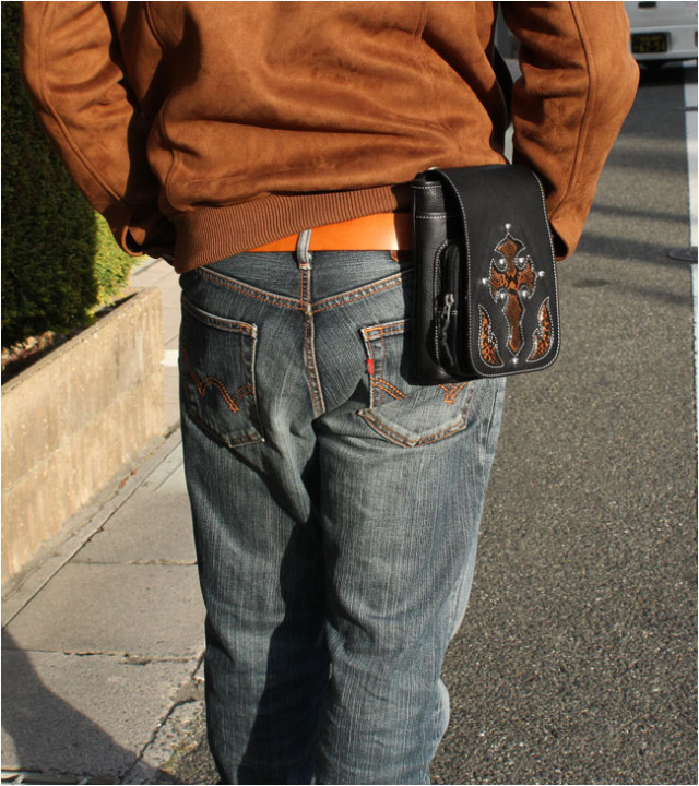 3WAY ベルトポーチ ウエストポーチ シザーバッグ ショルダーポーチ