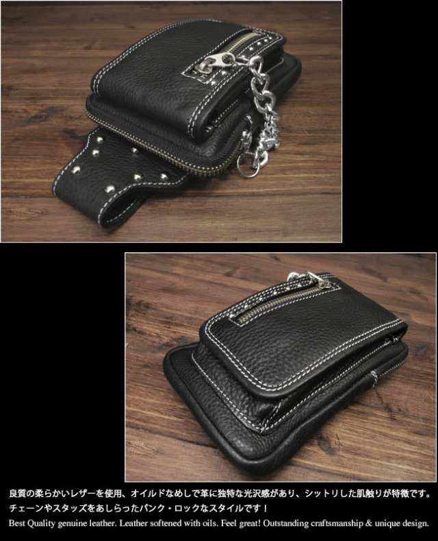 本革 ミニ ベルトポーチ スマホポーチ ウエストポーチ ヒップ ポーチ  