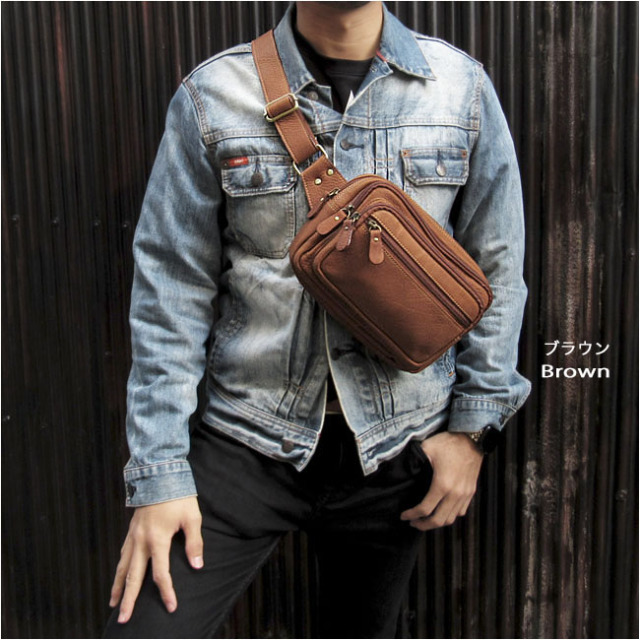 56design ボディバッグ ブラック/ブラウン 備長炭染め帆布ボディバッグ | 香久山鞄