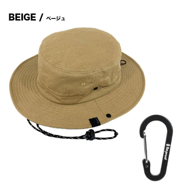 帽子 バケットハット サファリハット カラビナ セット 撥水 BBQ ハット