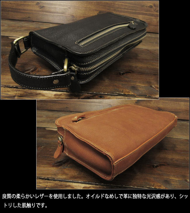 メンズ 本革／レザー クラッチバッグ セカンドバッグ ハンドバッグ