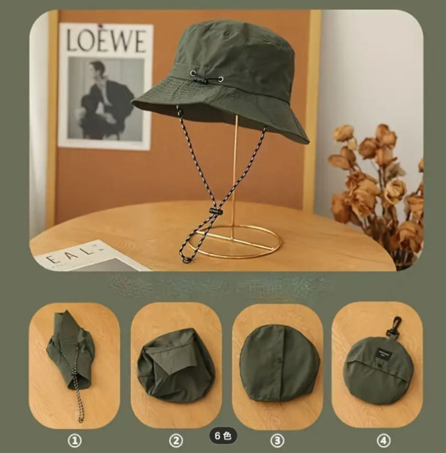 帽子 サファリハット 折りたたみ式 バケットハット 軽量 ハット