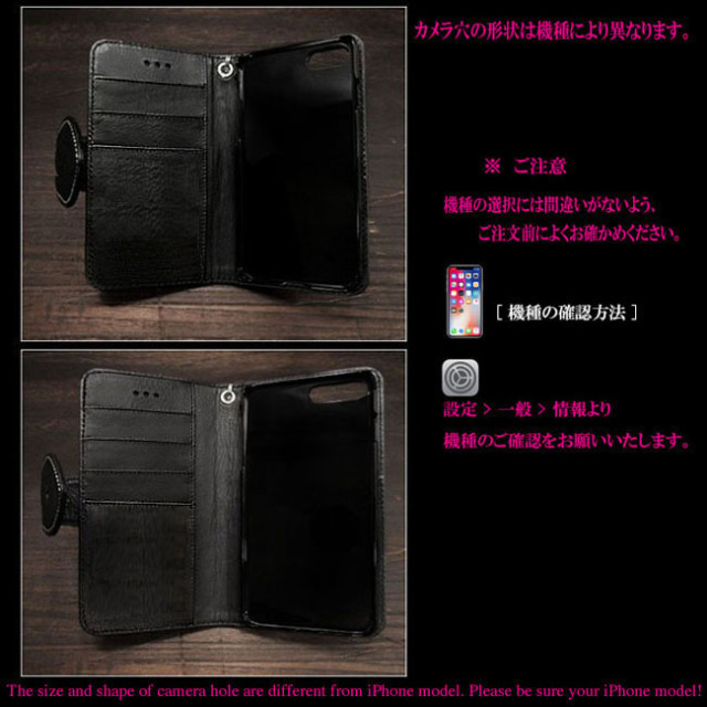 iPhone等  高級 栃木レザー■コンチョ付き➕Wポケット スマホケース iPhone13 Wポケット本革スマホケース コンチョ付き iPhone13