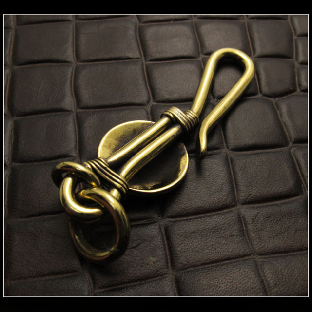 ピースマーク キーホルダー キーチェーン キーフック 真鍮 シェル Key