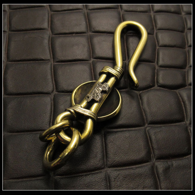 キーホルダー ウォレットチェーンホルダー 真鍮 キーフック ココペリ