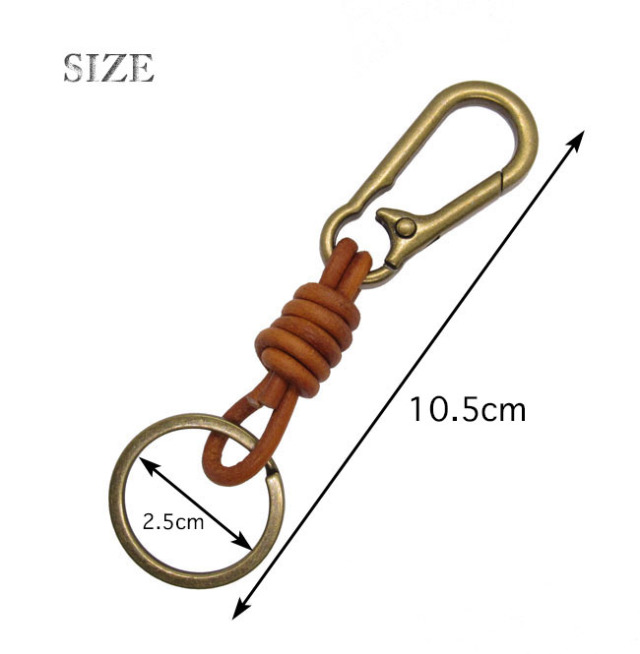 革紐 カラビナ ナスカン おしゃれ キーホルダー アンティークゴールド