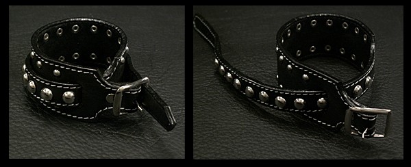 レザーブレスレット レザーリストバンド 牛革 黒 Leather Bracelet