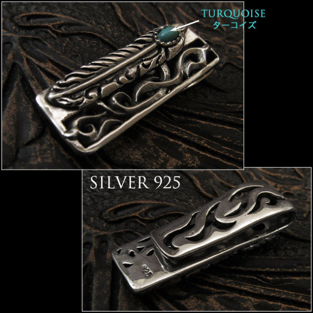 マネークリップ シルバー925 ターコイズ Men Accessories Native 