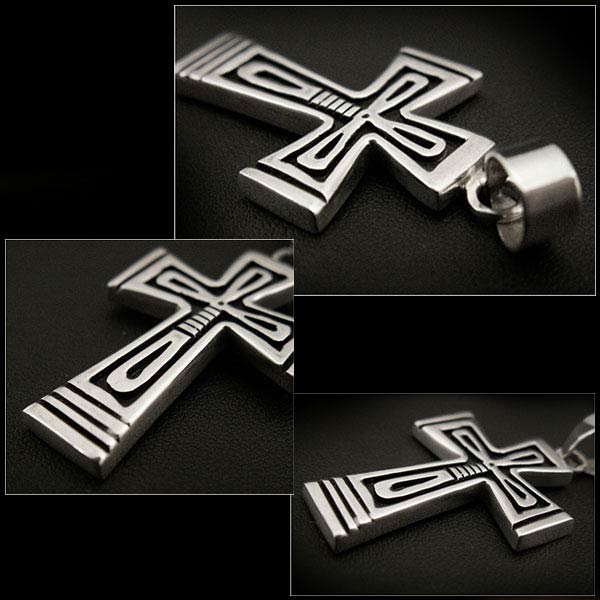 スティーブン・ジェイ・ビゲイ インディアンジュエリー オーバーレイ クロスペンダント ネックレストップ ナバホ族 Steven.J.Begay Navajo Cross Pendant Native American