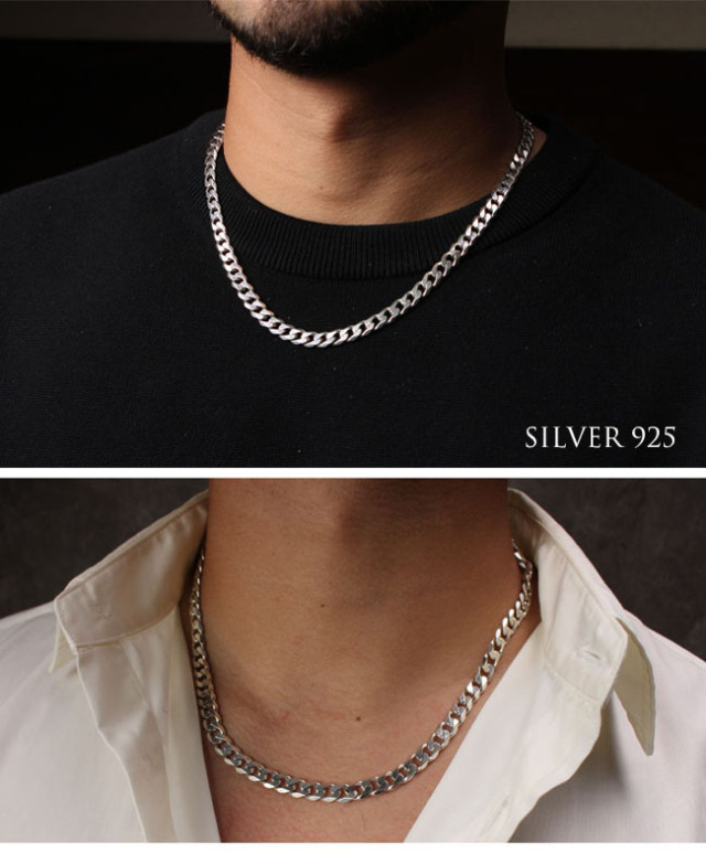 シルバー925 喜平 7mm シングル 6面 50cm 40g シルバー ネックレス