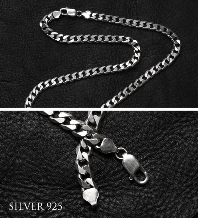 シルバー925 喜平 7mm シングル 6面 50cm 40g シルバー ネックレス