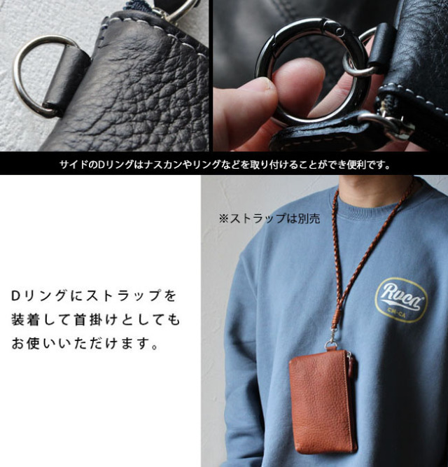 Mサイズ 本革 ミニポーチ 小物入れ 6色 レザー 牛革 メンズ レディース