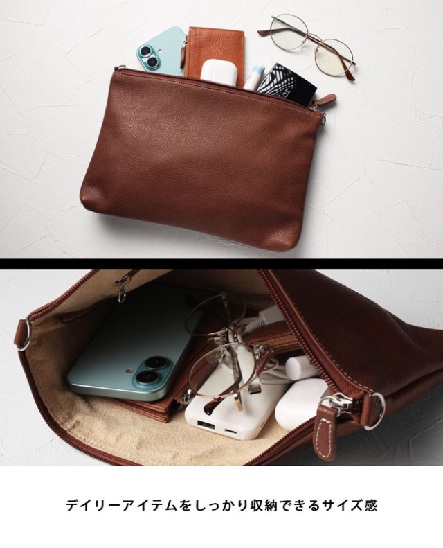 ポーチ XLサイズ 本革 ポーチ 小物入れ ポーチ 6色 レザー 牛革 メンズ