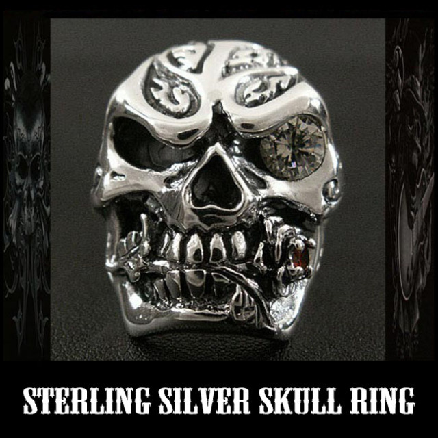 メンズシルバーリング スカルリング 指輪 シルバー925 髑髏 Sterling 