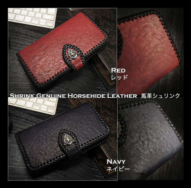 レッドダイヤモンドパイソン　栃木ブラックレザー　コンチョ式スマホケース レッドダイヤモンドパイソン 栃木ブラックレザー コンチョ式