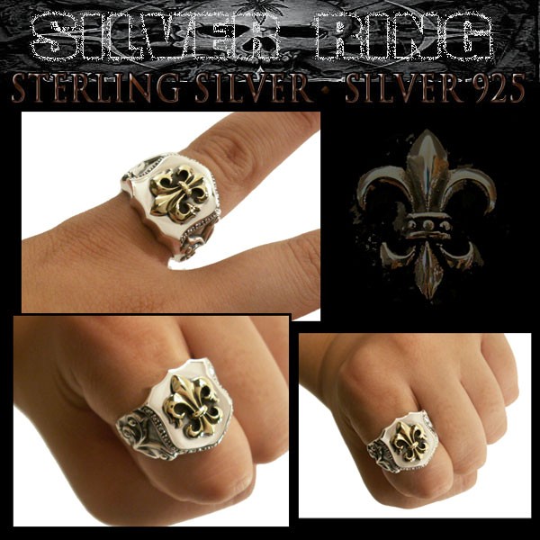 シルバーリング リング 指輪 フレア ユリの紋章 シルバー925 Sterling  