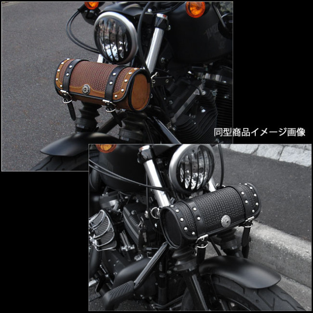 レザー ツールバッグ 本革 フォークバッグ コンチョ／スタッズ付き