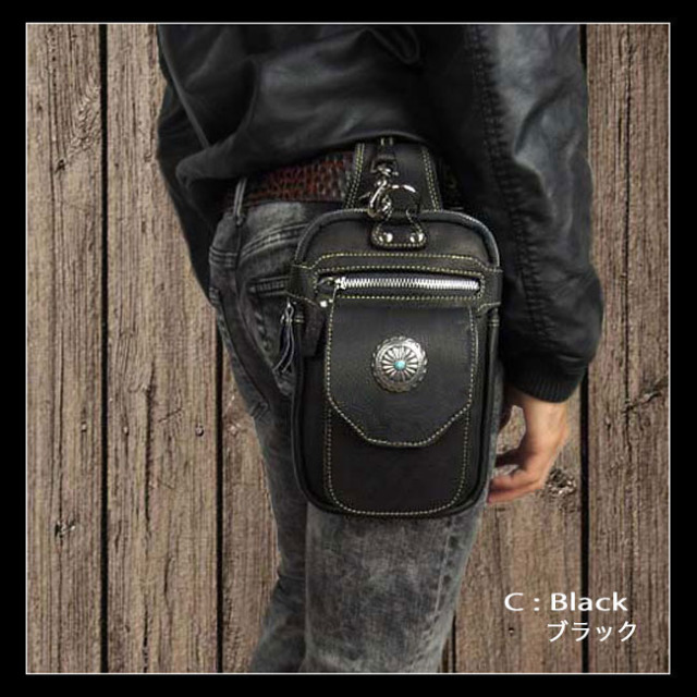 80~90's JIMMY'S レザー ウエストポーチ デッドストック Beastie Waist Pouch(ビースティーウエストポーチ)