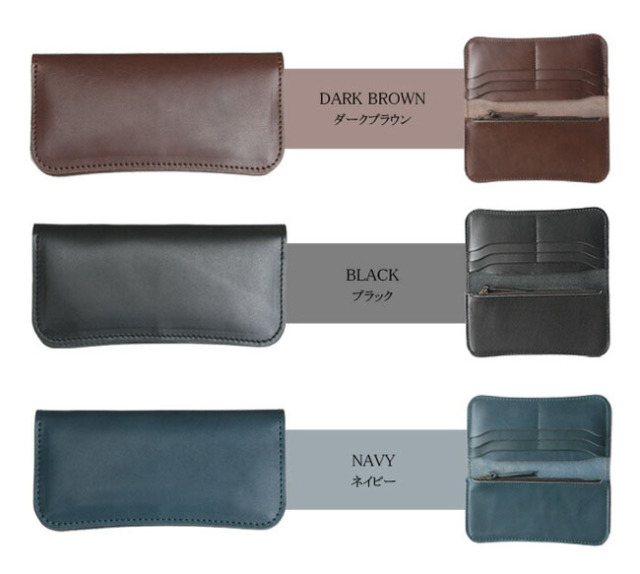 栃木レザー 長財布 二つ折 本革 日本製 革 ヌメ革 レザー スリム