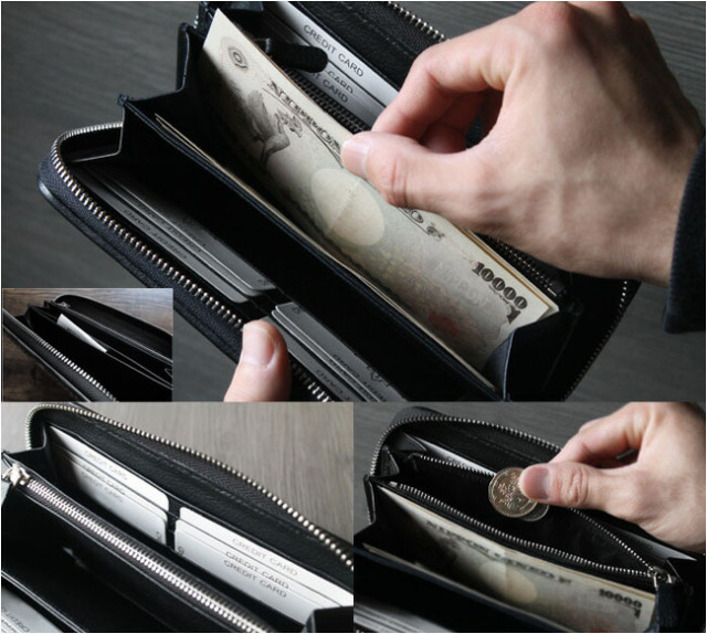 スティングレイ 財布 スティングレイ／エイ革 ガルーシャ 長財布 ラウンドファスナー 革財布