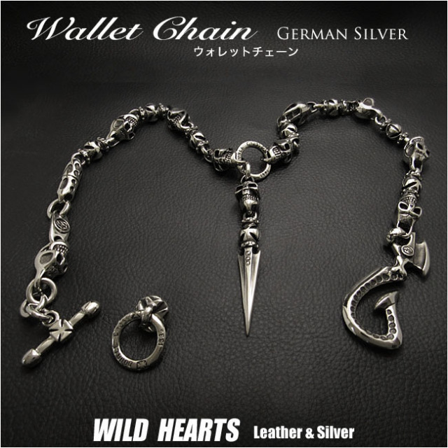 Silver925 ドージェ スカル ロング ウォレットチェーン 消えよ 