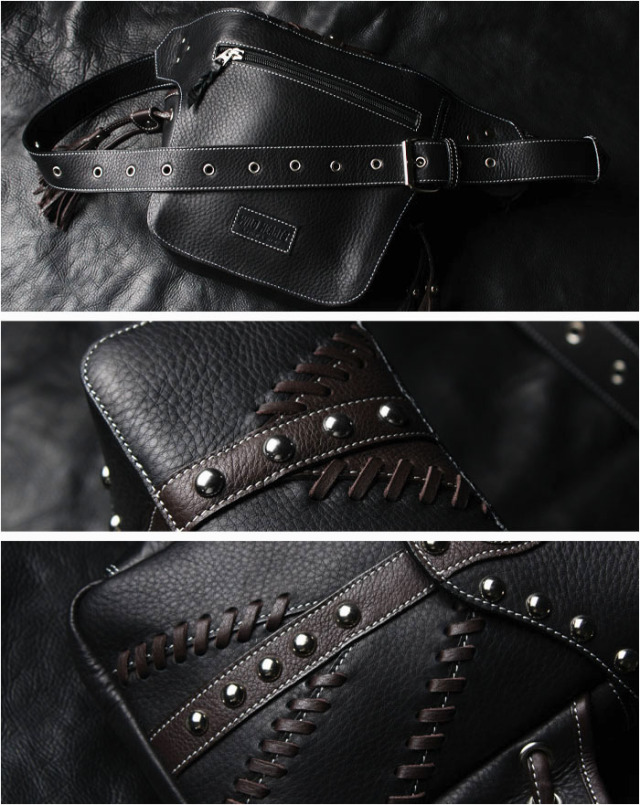 本革 レザー ウエストバッグ ヒップバッグ ライダーバッグ ウエスト