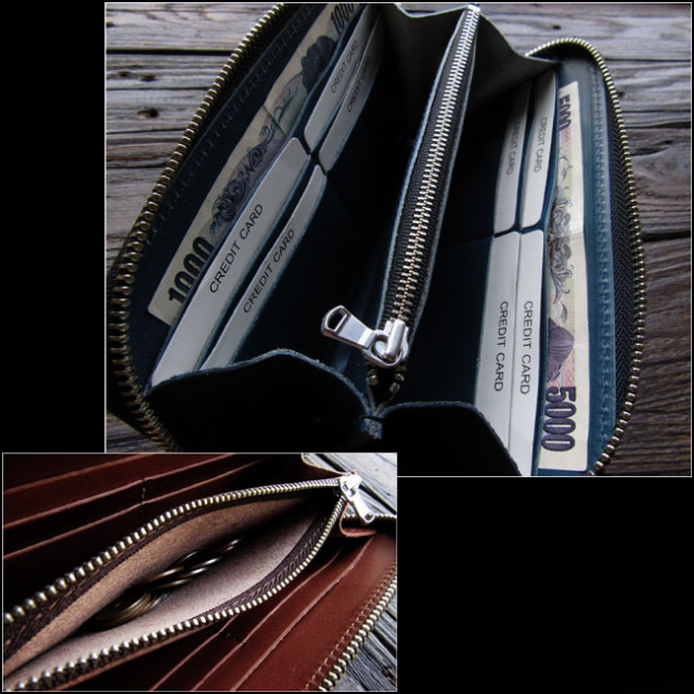 送料無料 ホーウィン クロムエクセル 長財布 ラウンドファスナー 本革  