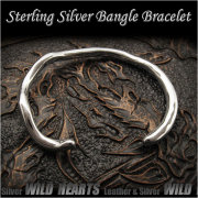 バングル　ブレスレット　シルバー925　フリーサイズ 　メンズ Sterling Silver 925 Fashion Women Men's Twisted  Bangle Bracelet Cuff WILD HEARTS (ID sb3673r79)