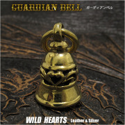 ガーディアンベル ブラス 真鍮 ネックレス ペンダントトップ バイカーベル Lサイズ Guardian Bell Pendant Harley Accessory Motorcycle Ride Bell L-size WILD HEARTS Leather&Silver (ID pt4547r73)