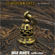 ガーディアンベル ブラス 真鍮 ネックレス ペンダントトップ バイカーベル Sサイズ Guardian Bell Pendant Harley Accessory Motorcycle Ride Bell S-size WILD HEARTS Leather&Silver (ID pt4548r73)