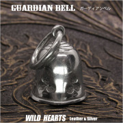 ガーディアンベル クローバー シャムロック アメリカン バイカー／ハーレー アクセサリー ペンダント キーホルダー Guardian Bell Pendant Harley Accessory WILD HEARTS Leather&amp;Silver (ID gb4961k5)
