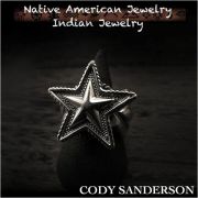 新品　コディ サンダーソン／Cody Sanderson　リング　16号　インディアンジュエリー　シルバー925　ナバホ族　ユニセックス Cody Sanderson Small Star Ring Size US#8 Native American Indian Jewelry Sterling Silver  Navajo (ID na3180r73)