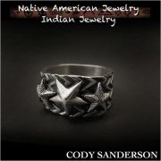 新品　コディ サンダーソン／Cody Sanderson　リング　20号　インディアンジュエリー　シルバー925　ナバホ族　ユニセックス Cody Sanderson Plain Star Ring Size US#10 Native American Indian Jewelry Sterling Silver  Navajo (ID na3182r73)