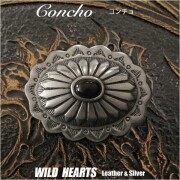 クリックポストのみ送料無料！コンチョ インディアンジュエリー オニキス Metal Concho Native American Onyx（ID 0206t33-g7）