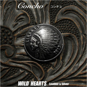 コンチョ インディアン ネイティブアメリカン 合金 小 Concho Metal Native Indian Liberty WILD HEARTS Leather&Silver(ID cc3047)