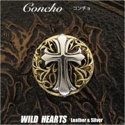 クリックポストのみ送料無料！コンチョ シルバー925 真鍮 クロス トライバル クロスフローリー 十字架 Concho Cross Tribal Crossfloly Sterling Silver925 Brass (ID c19t2)