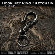 キーホルダー　キーフック　キーチェーン　トライバル Hook Key Ring Keychain Metal WILD HEARTS Leather&Silver(ID kh3769k5)