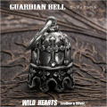 ガーディアンベル クロス 十字架 アメリカン バイカー／ハーレー アクセサリー ペンダント キーホルダー Guardian Bell Pendant Harley Accessory WILD HEARTS Leather&Silver (ID gb4958k5)